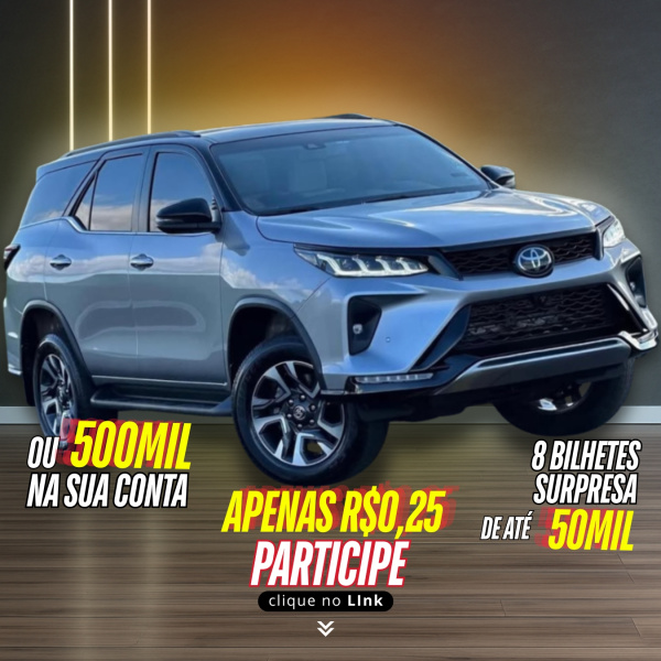 Toyota SW4 Diamond PRATA ou R$500.000 no Pix 💰 🚀